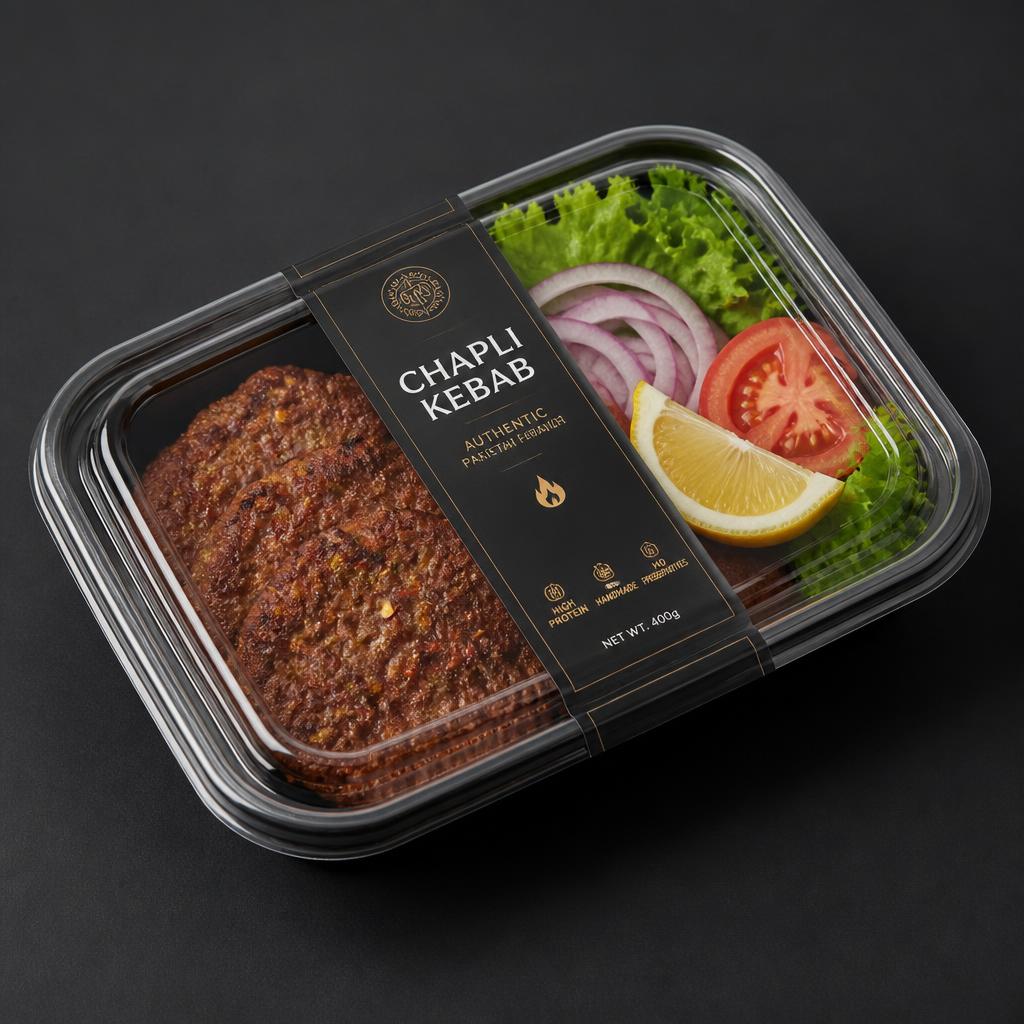 Chapli Kebab (2 Kebabs & 1 Fresh Naan)